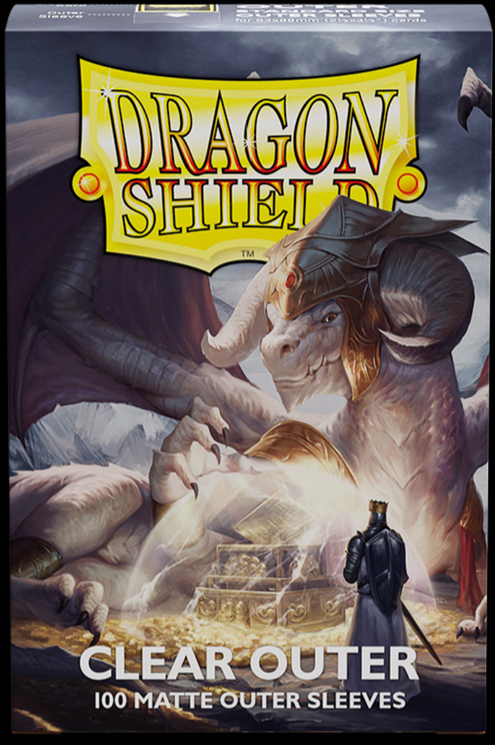 Dragon Shield: 100 Outer Matte Sleeves, Clear