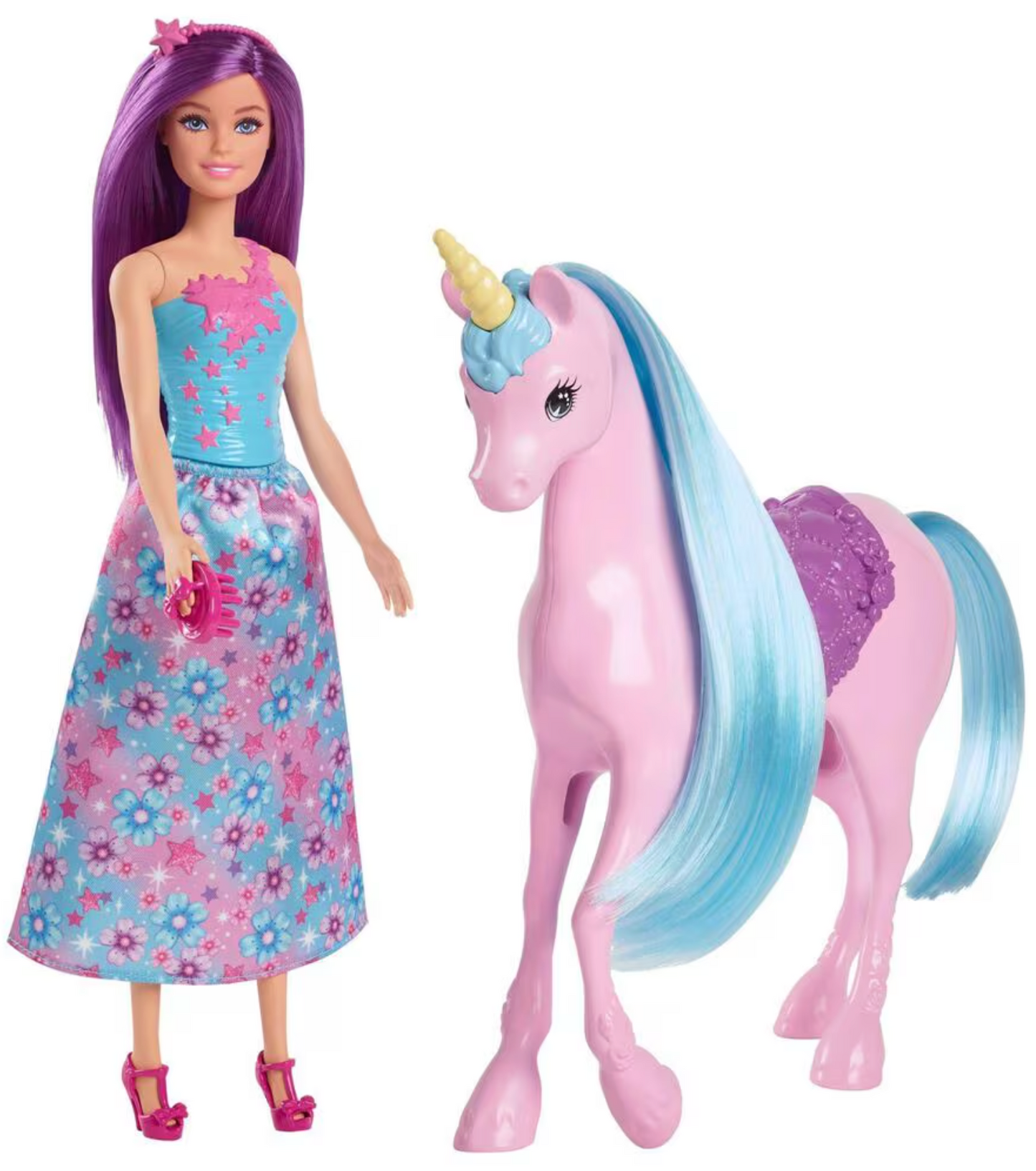 Barbie Magical Doll and Unicorn Toy Set