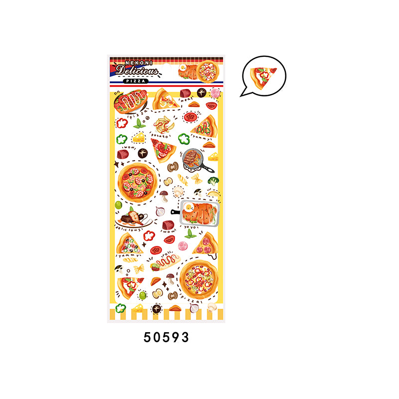Pizza Puffy Stickers