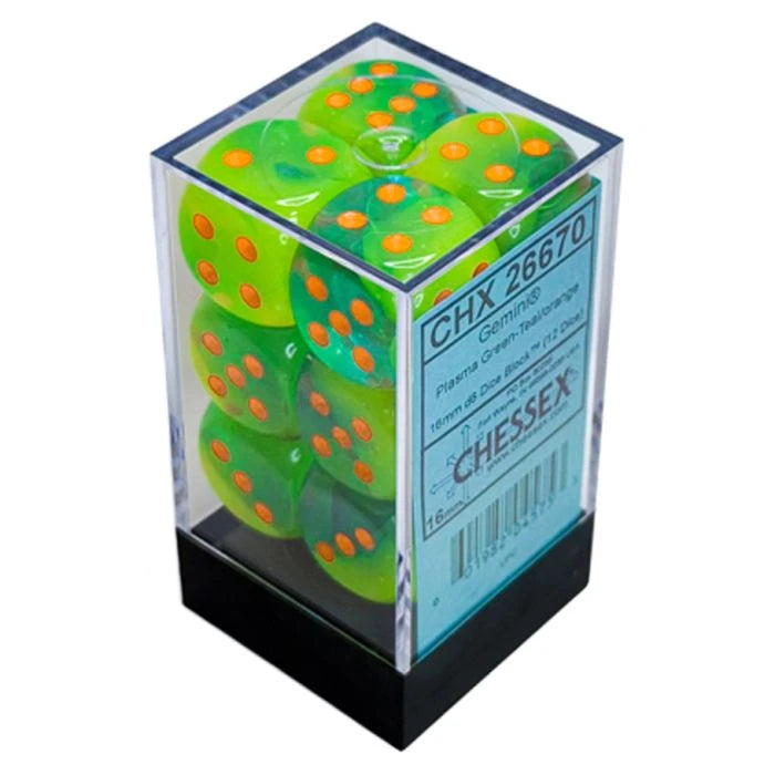 Chessex 16mm d6 Dice Block (12 dice)