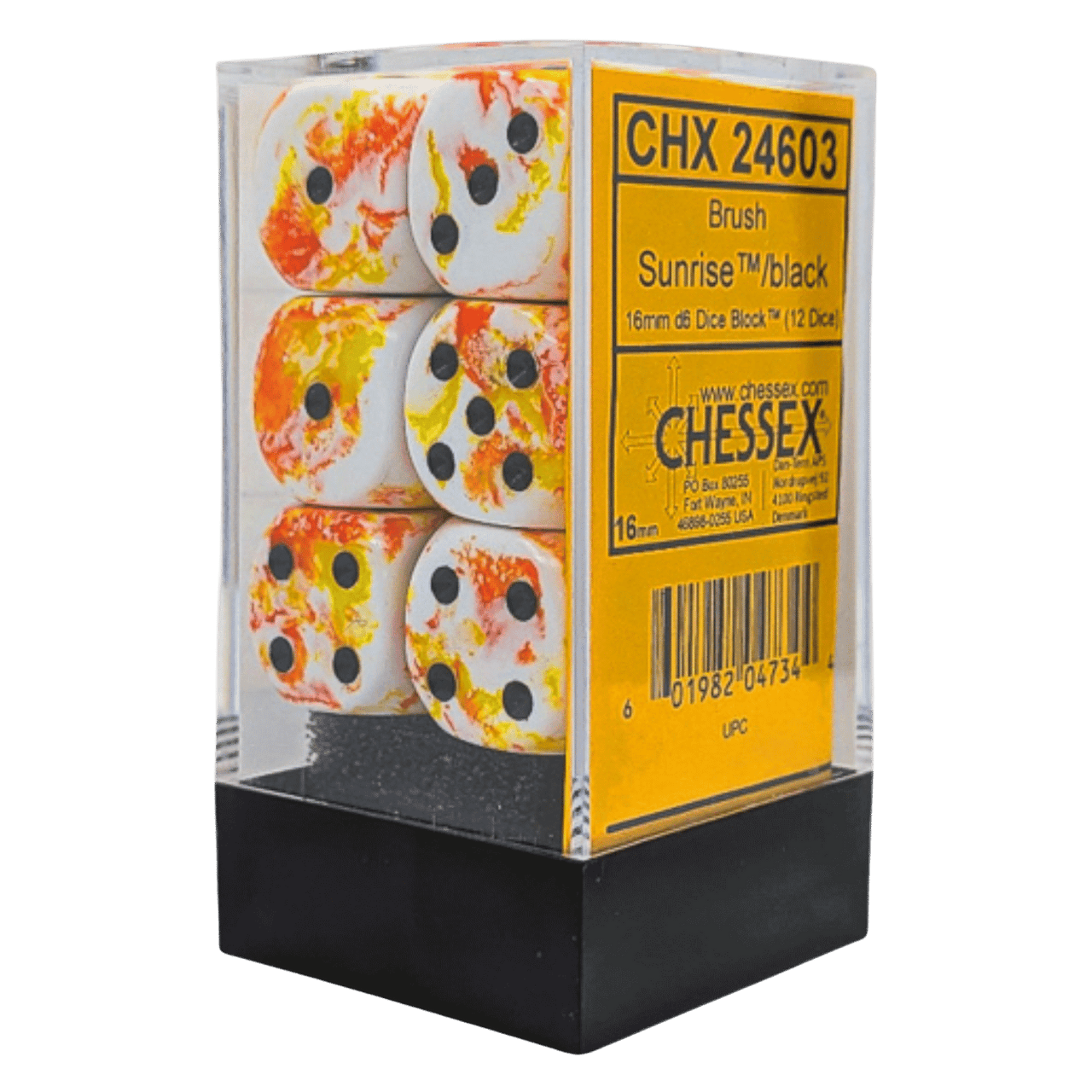 Chessex 16mm d6 Dice Block (12 dice)