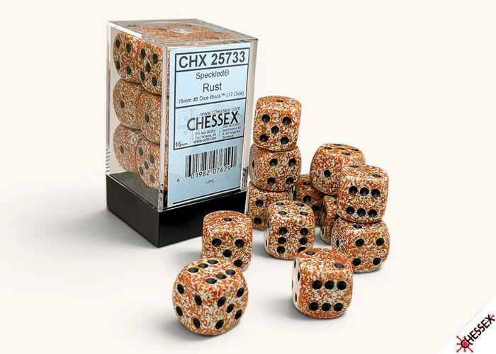 Chessex 16mm d6 Dice Block (12 dice)