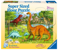 Ravensburger 24 Pieces 3x2 Super Sized Floor Puzzle: Dinosaur Pals