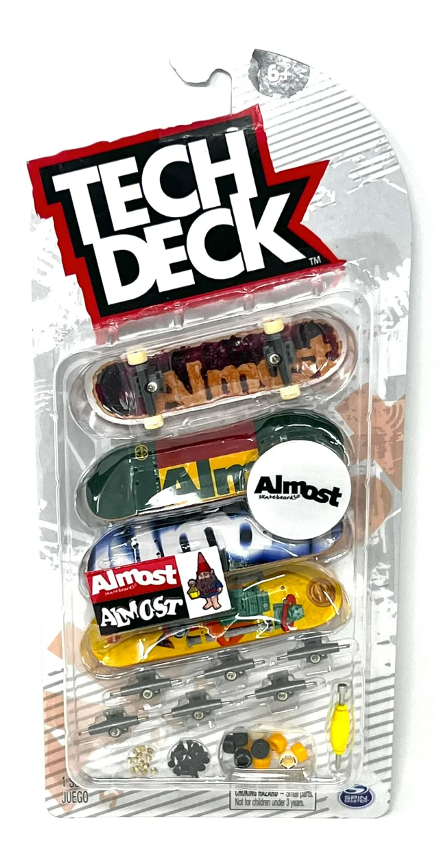 TECH DECK Sk8shop 4 Pack Mini Finger Skateboard: Almost