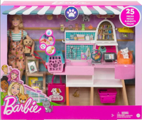 Barbie Doll and Pet Boutique Playset with 4 Pets and Accessories