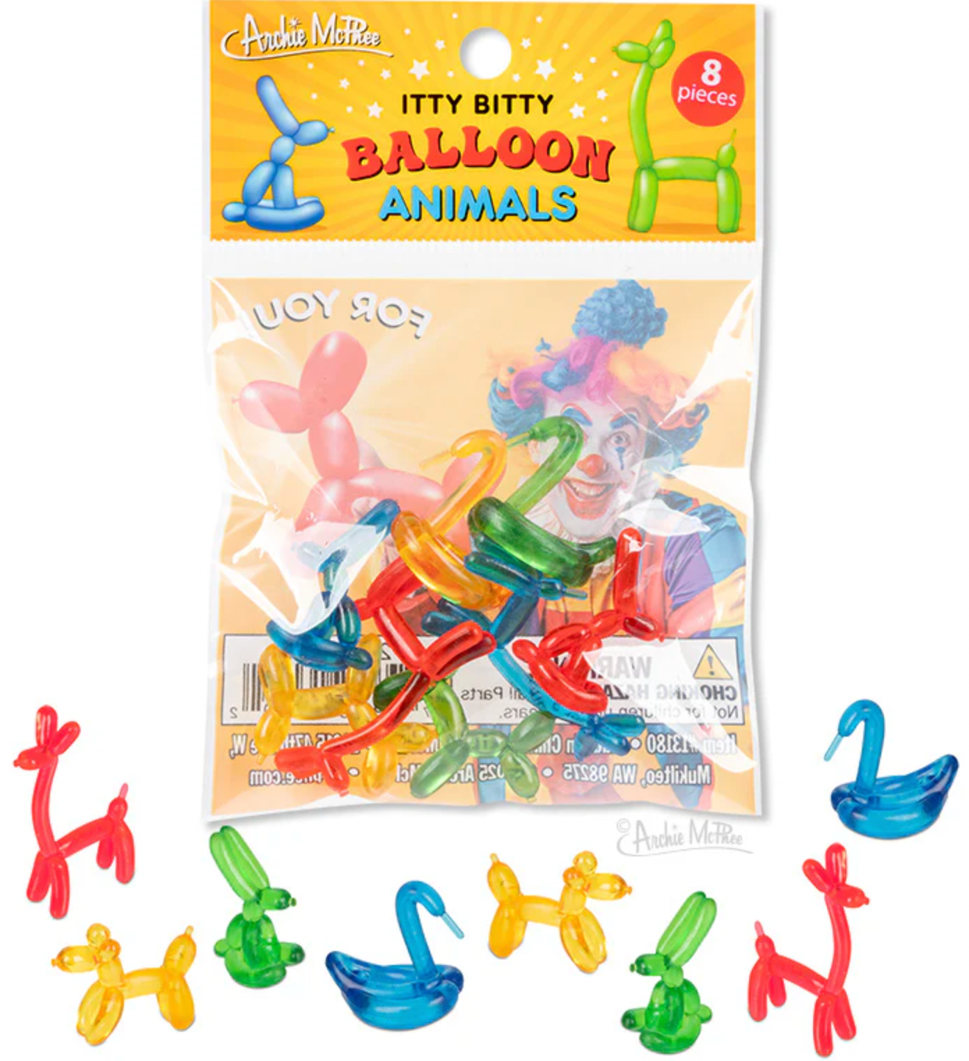 Itty Bitty Balloon Animals - Bag of 8