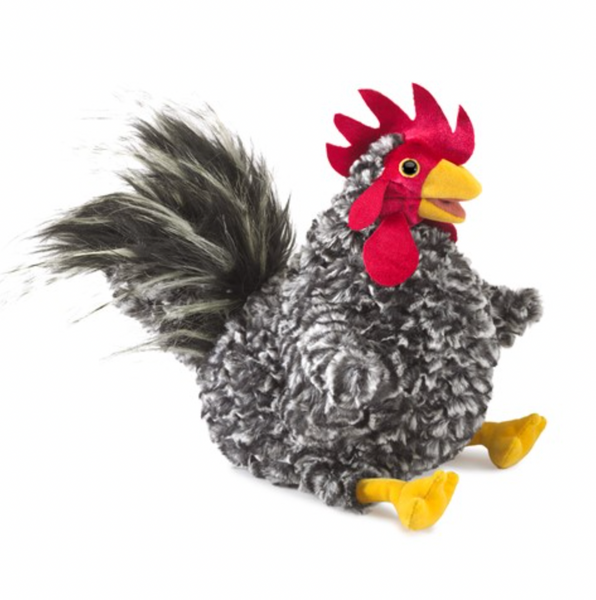 Barred Rock Rooster Hand Puppet Folkmanis