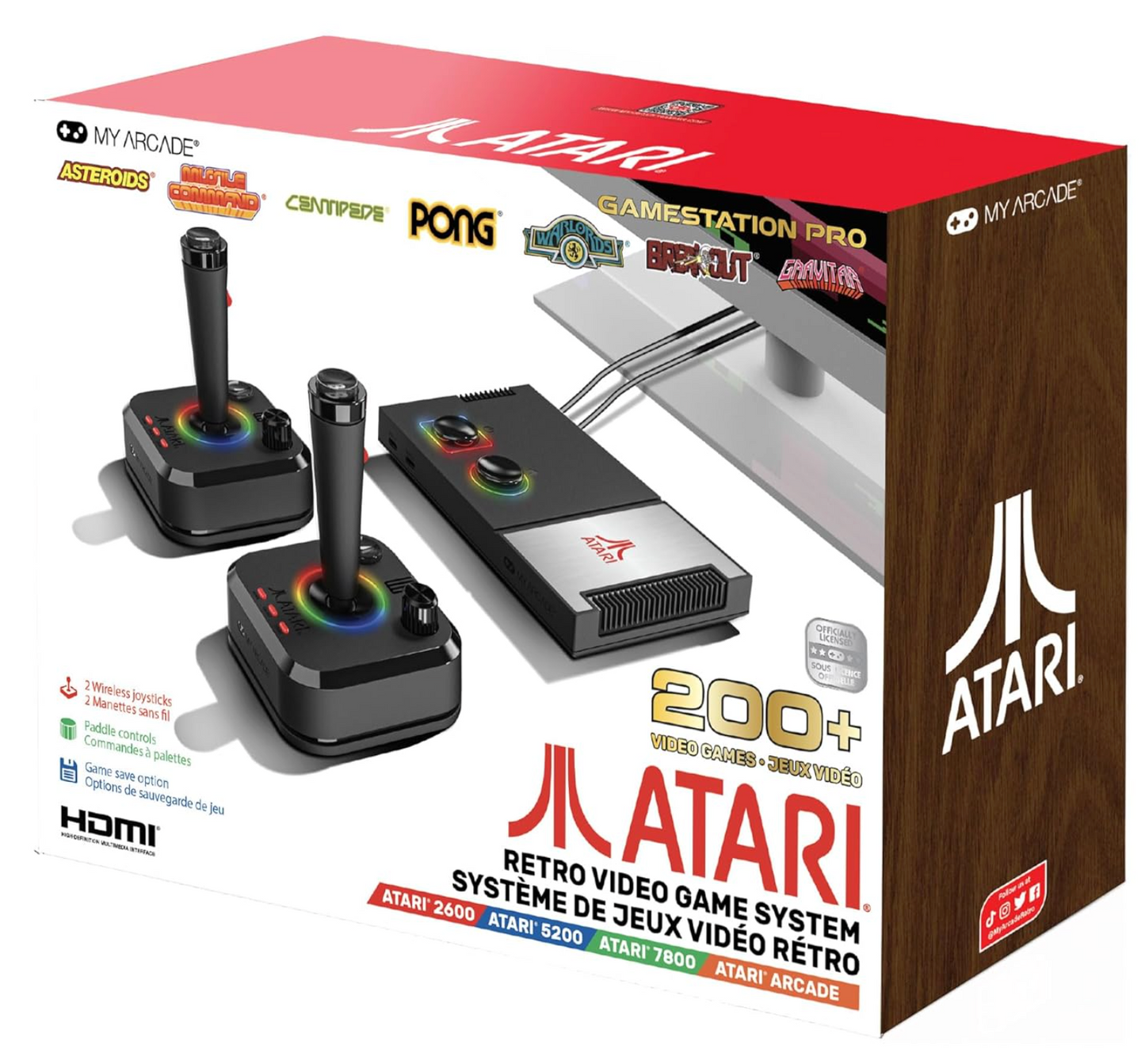 My Arcade Atari Game Station Pro: Retro Video Game Console with 200+ Games