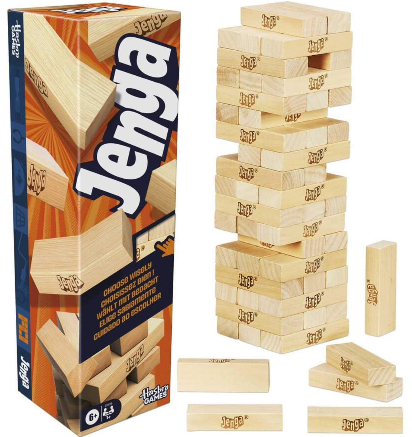 Hasbro - Gaming - Jenga Stacking Tower Party Game