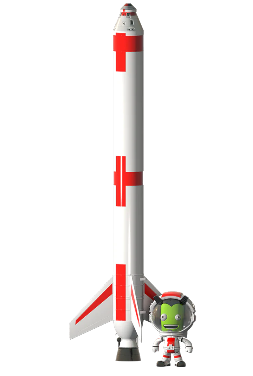 Kerbal Rocket And Jeb Model Rocket