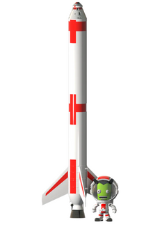 Kerbal Rocket And Jeb Model Rocket