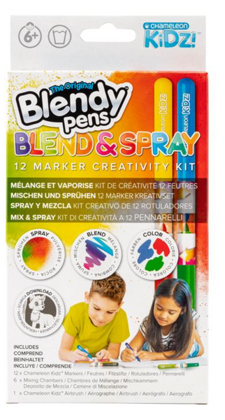 The Original Blendy: Pens 'Blend & Spray' 12 Marker Creativity Kit
