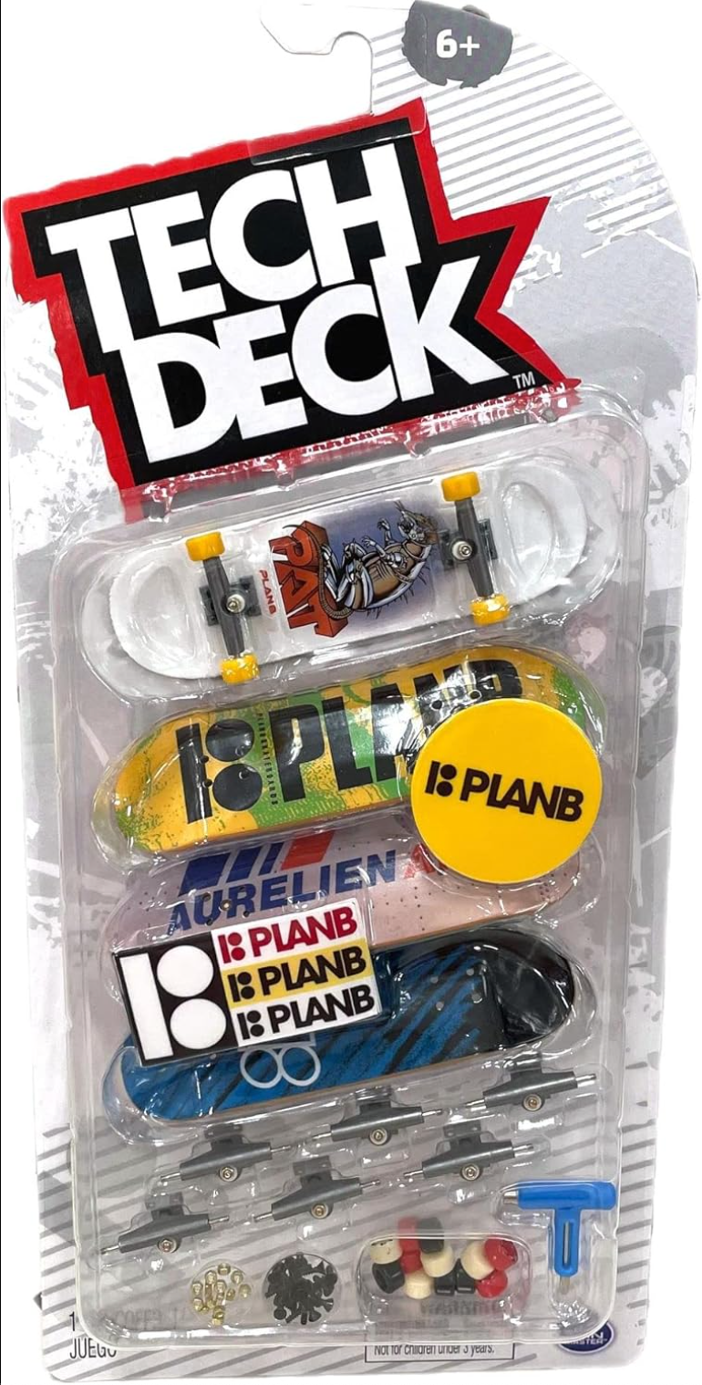 TECH DECK Sk8shop 4 Pack Mini Finger Skateboard: I: PLANB