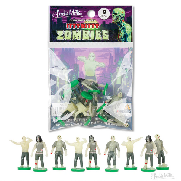 Glow in the dark Itty Bitty Zombies - Bag of 9