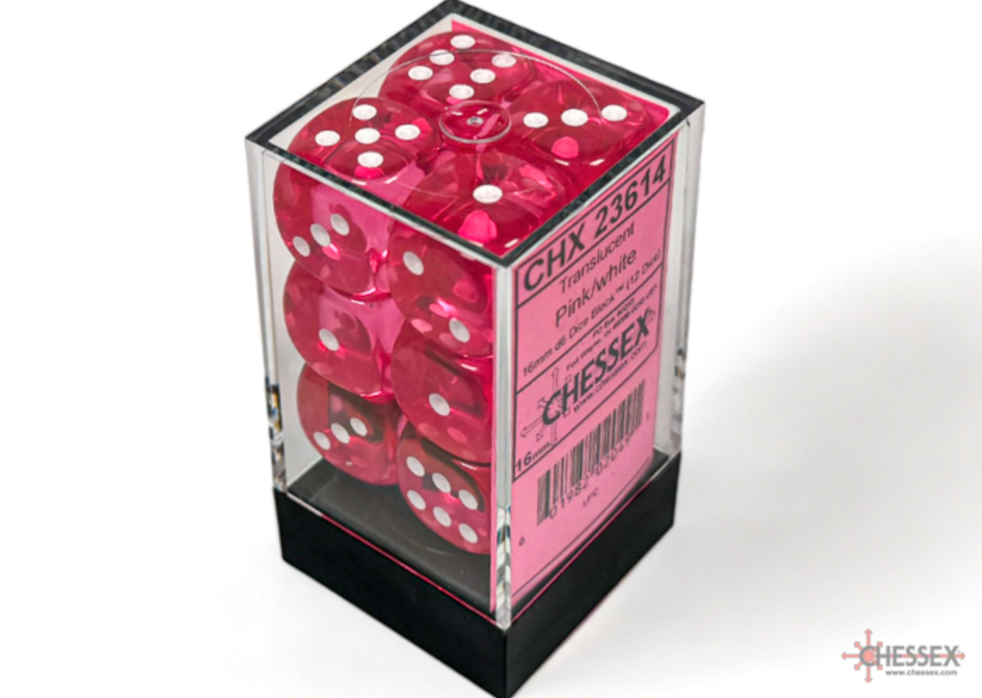 Chessex 16mm d6 Dice Block (12 dice)