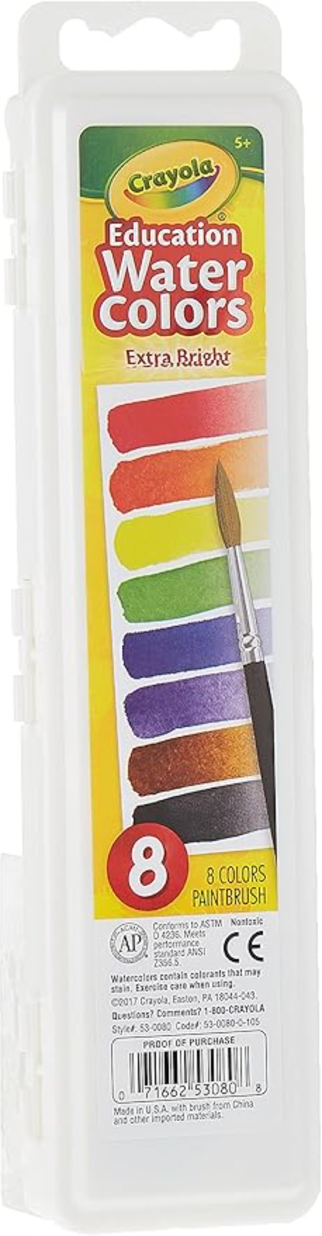 Crayola Education Watercolors Paint (8 Colors)