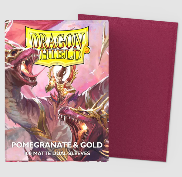 Dragon Shield: Pomegranate & Gold - Matte Dual Sleeves