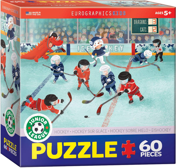 Eurographics Kids 60 Piece Puzzle "Junior League Hockey"