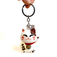 Maneki Lucky Cat Charm Keyring