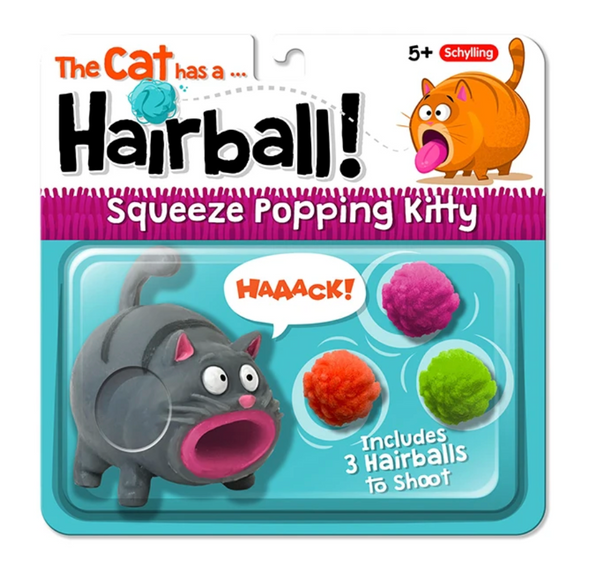 Hairball Kitty Squeeze Popping Toy