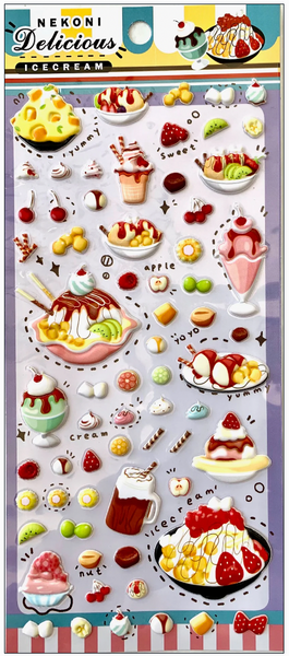 Delicious Ice Cream Dessert Stickers