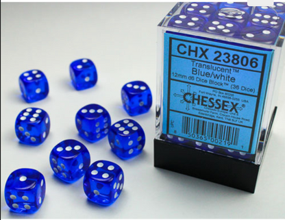 Chessex 12mm d6 Dice Block "36 Dice"