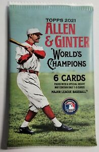 2021 Topps Allen & Ginter World's Champions Baseball Trading Card Pack
