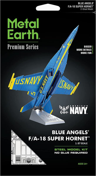Metal Earth Premium Steel Model Kit: Blue Angels F/A18 Super Hornet