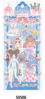Nekoni Dress Up Puffy Stickers (50586 Blue with Yellow Polkadots)