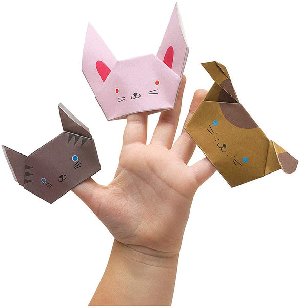 Origami Fold-by-Number Finger Puppets