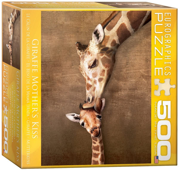 Giraffe Mother's Kiss 500-Piece Puzzle