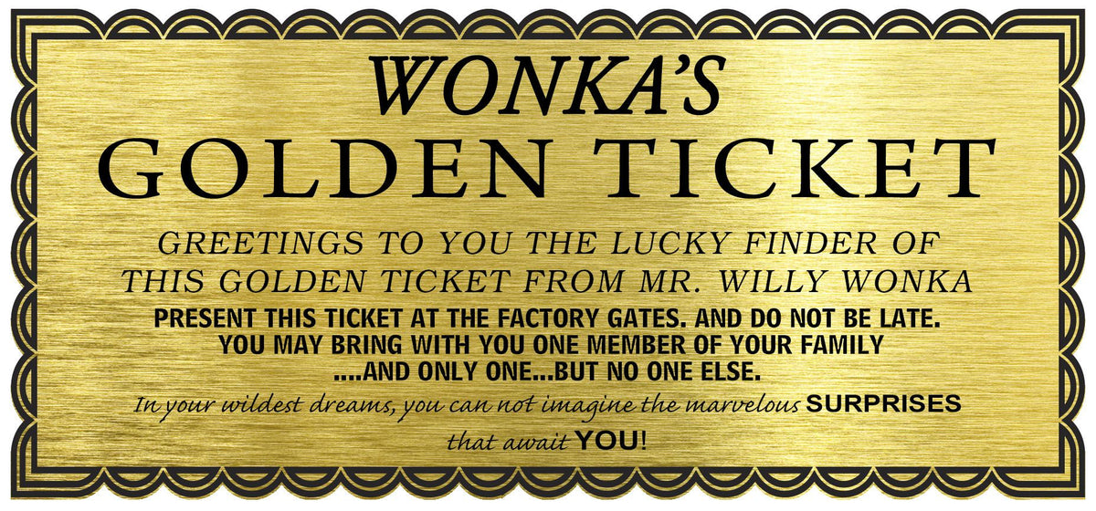 Wonka's Golden Ticket – Toys and Treasures