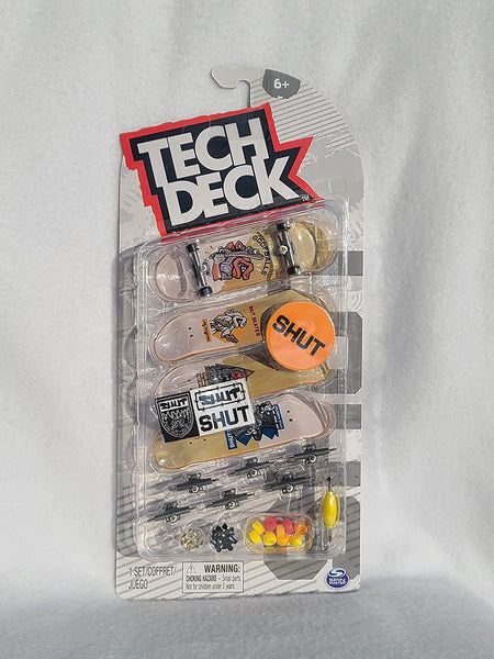 Tech Deck, Ultra DLX Fingerboard 4-Pack, Shut Skateboards