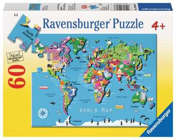 World Map 60-Piece Floor Puzzle